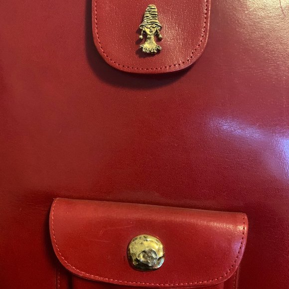 Red Leather Gemma Kahng Backpack main image 7